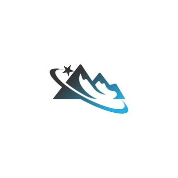 Mountain icon logo design vector illustration Stock Illustration