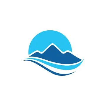 Mountain icon Logo Stock Illustration