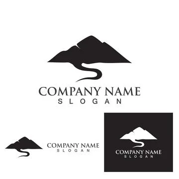 Mountain icon Logo Stock Illustration