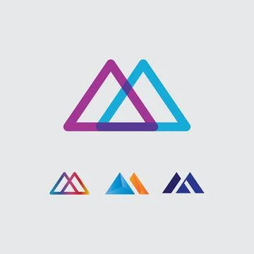 Mountain icon Logo Stock Illustration
