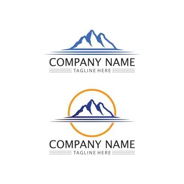 Mountain icon Logo Stock Illustration