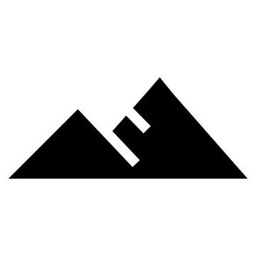 Mountain icon, simple style Stock Illustration