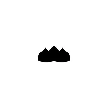 Mountain icon. Simple style winter tourism poster background symbol. Mounta.. Stock Illustration