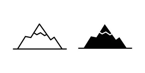 Mountain icon symbol. Flat Vector illustration Stockillustratie
