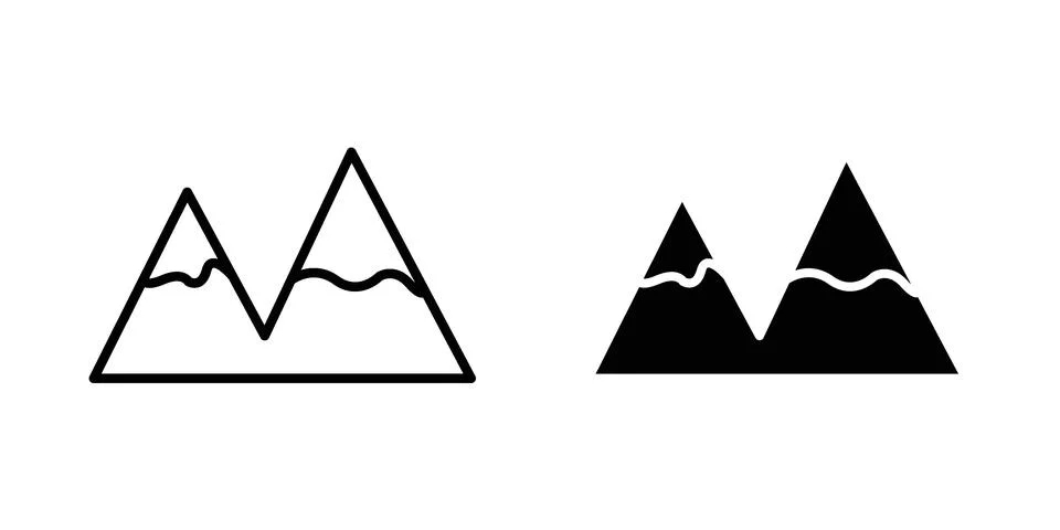 Mountain icon vector design illustrations Ilustração Stock