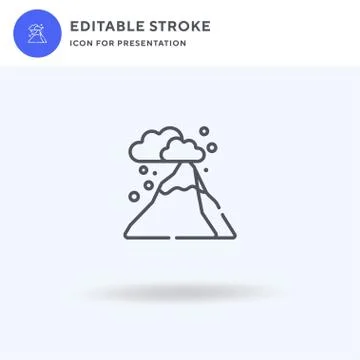 Mountain icon vector, filled flat sign, solid pictogram isolated on white, logo 스톡 일러스트