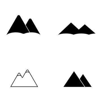 Mountain icon vector Stock Illustration