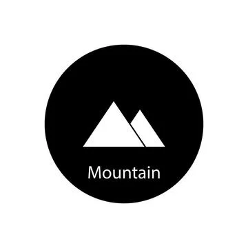 Mountain icon vector Stock Illustration