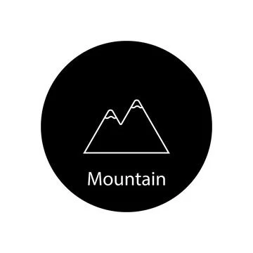 Mountain icon vector Stock Illustration