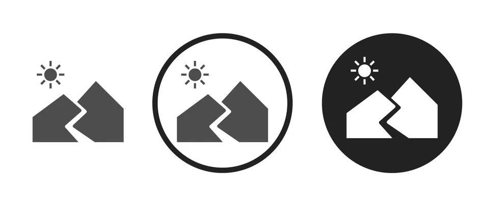 Mountain icon . web icon set .vector illustration Illustrazione stock