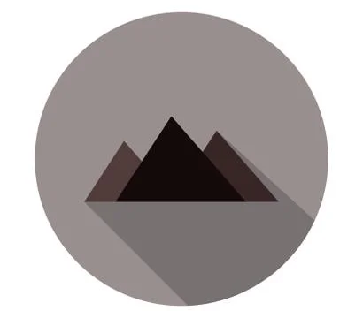 Mountain icon on white background Stock Illustration
