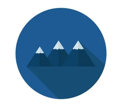 Mountain icon on white background Stock Illustration