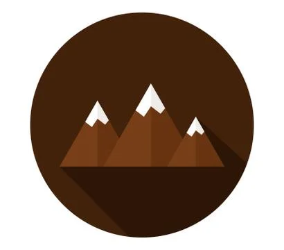 Mountain icon on white background Stock Illustration