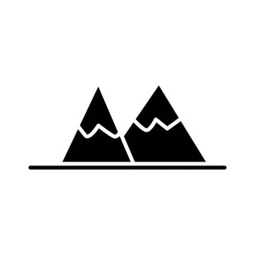 Mountain icon. Winter icon. simple design editable. design vector illustratio Stock Illustration
