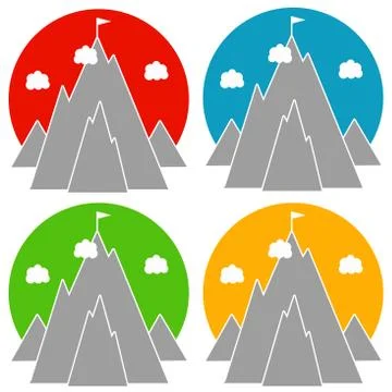 Mountain icons Stock-Illustration