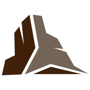 The  mountain illustration design Stock Illustration