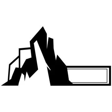 The  mountain illustration design Stock Illustration