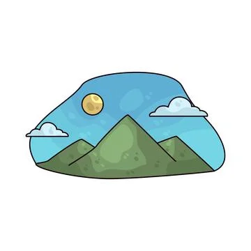 Mountain illustration Stock Illustration
