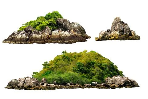 Mountain isolate on white background Stock Photos