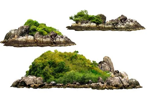 Mountain isolate on white background Stock Photos