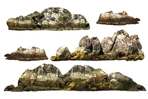 Mountain isolate on white background Stock Photos