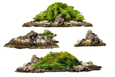 Mountain isolate on white background Stock Photos