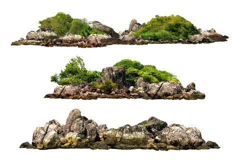 Mountain isolate on white background Stock Photos