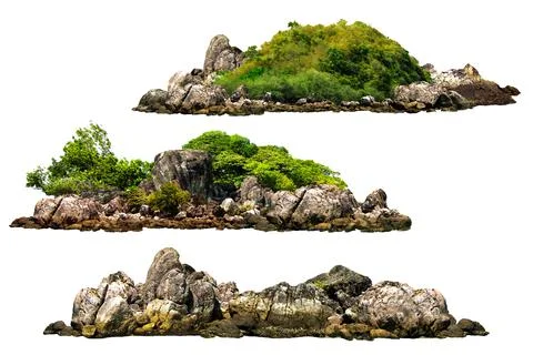 Mountain isolate on white background Stock Photos