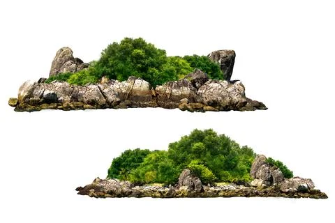 Mountain isolate on white background Stock Photos