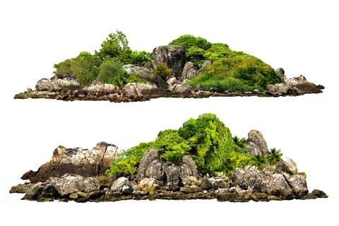 Mountain isolate on white background Stock Photos