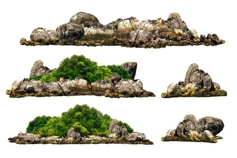 Mountain isolate on white background Stock Photos