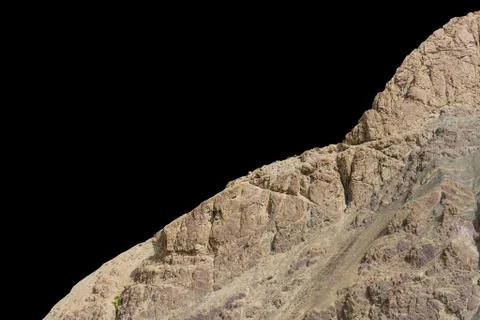 Mountain isolated on black background Stock Photos
