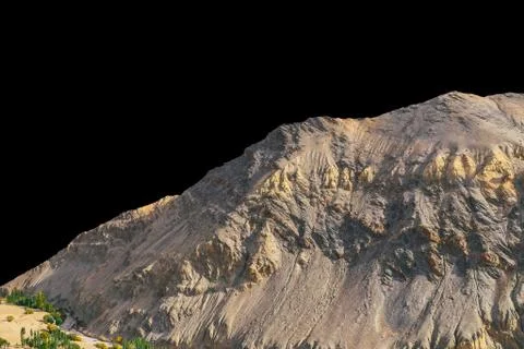 Mountain isolated on black background Stock-Fotos