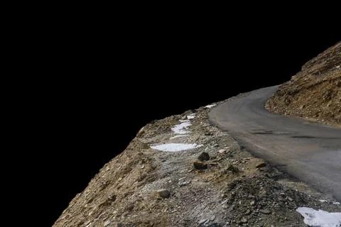 Mountain isolated on black background Stock-Fotos