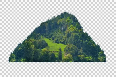 Mountain isolated transparency background. Stock Photos