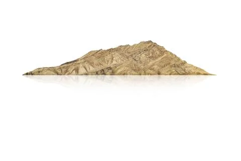 Mountain isolated on white background Stock Photos