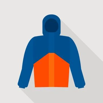 Mountain jacket icon, flat style Stock Illustration
