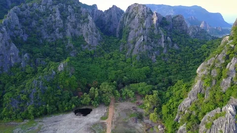 Mountain at Khao Sam Roi Yot National Park,Thailand Stock-Footage 77375548