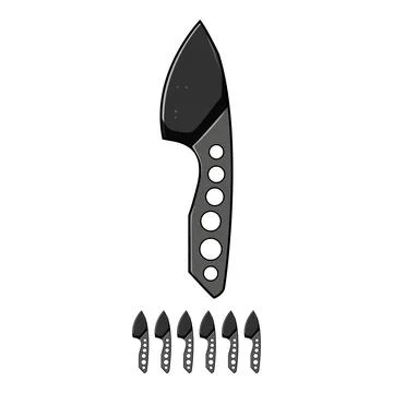 Mountain knife camping cartoon vector graphic Illustration