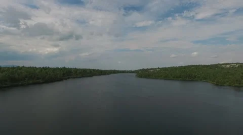 Mountain lake and forest 360 RIGHT Video stock 61894680