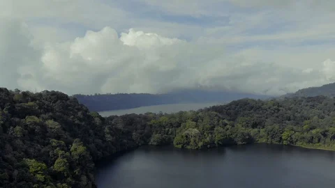 Mountain lake on Bali Stock Footage 96327975