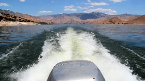 Mountain Lake Boating Fast  스톡 동영상 11296894