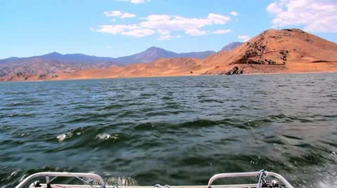 Mountain Lake Boating Stock Footage 11296542