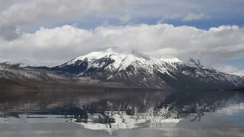 Mountain lake clouds - Stock Footage 86534924