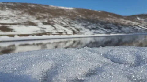 Mountain lake defocus Stock Footage 101532972