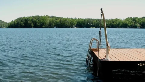 Mountain Lake Dock 動画素材 77043900