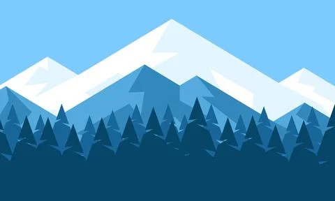 Mountain lake element vector Stock Illustration