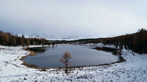 Mountain lake with Everest in background Stock Footage 81444725