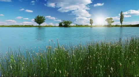 Mountain lake Stock Footage 10573320