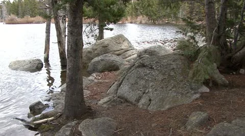 Mountain Lake Stock Footage 12766455